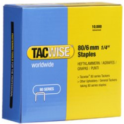 TACWISE Agrafes 80/12 mm galvanisées, 10.000 pièces