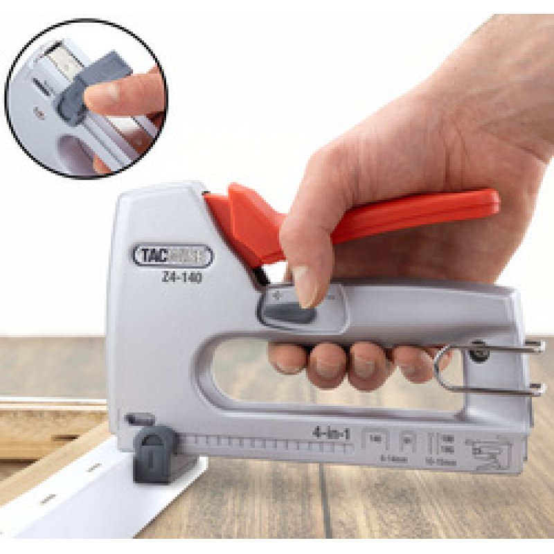 TACWISE Agrafeuse/cloueuse Z4-140 (4 en 1), argent/orange
