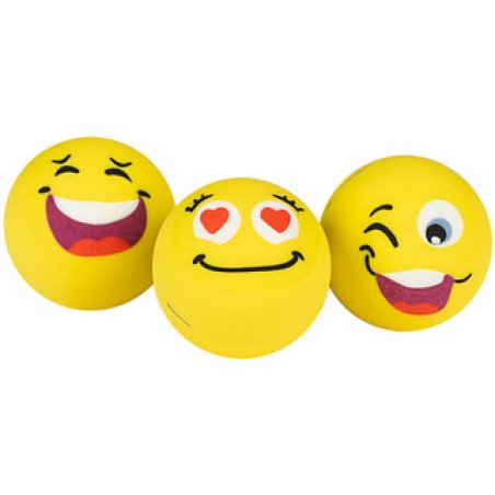 WEDO Gomme en plastique balle "SMILEY", set de 3