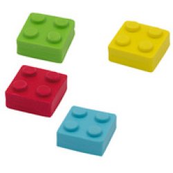 WEDO Gomme en plastique brique "BRICKY", set de 4