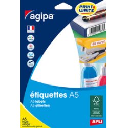 agipa Etiquette universelle, 210 x 148 mm, blanc