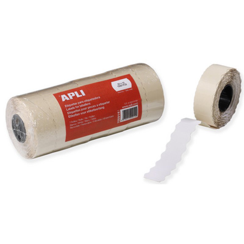 APLI Etiquette pour pince à étiqueter, 26 x 16 mm, blanc