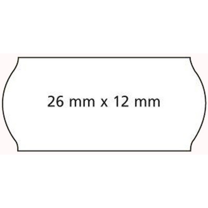 APLI Etiquette pour pince à étiqueter, 26 x 12 mm, blanc