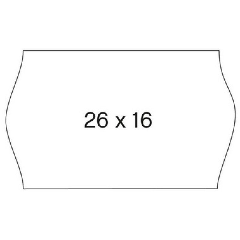 APLI Etiquette pour pince à étiqueter, 26 x 12 mm, blanc