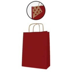 APLI Sac en papier, kraft, grand, rouge