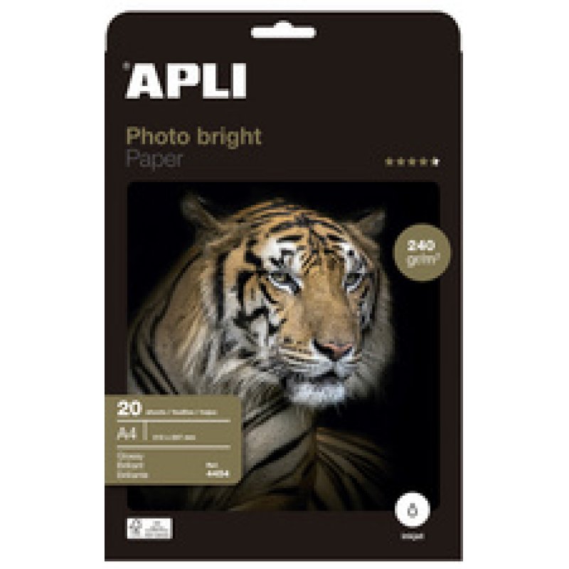 APLI Papier photo bright, A4, 240 g/m2, brillant