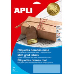 APLI Etiquette, métallisé, 63,5 x 29,6 mm, or
