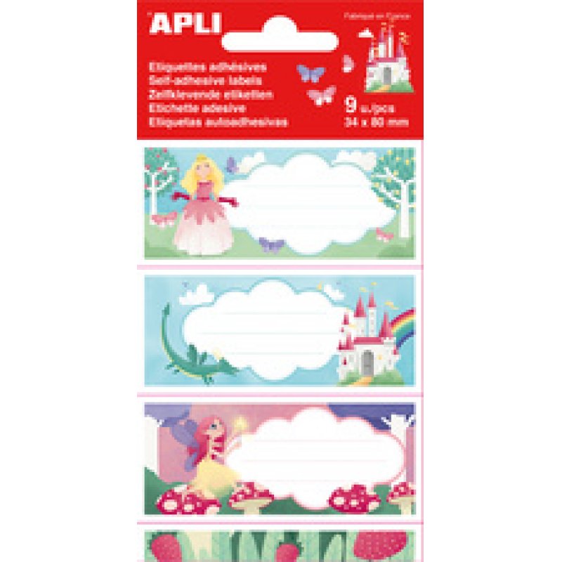 APLI kids Etiquettes pour livre "princesses", 36 x 81 mm
