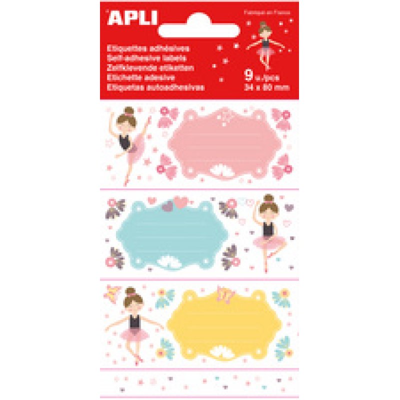 APLI kids Etiquettes pour livre "princesses", 36 x 81 mm
