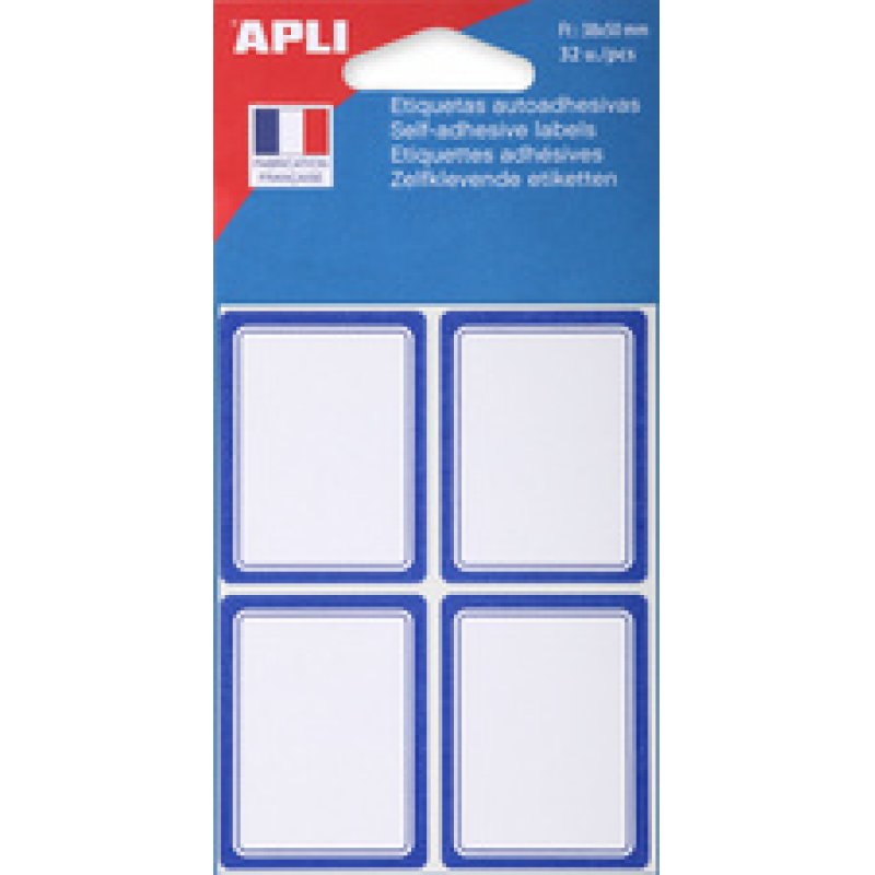 APLI Etiquettes pour livre, 36 x 56 mm, lignées, assorti