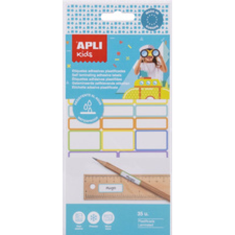 APLI kids Etiquettes adhésives plastifiées, pour les crayons
