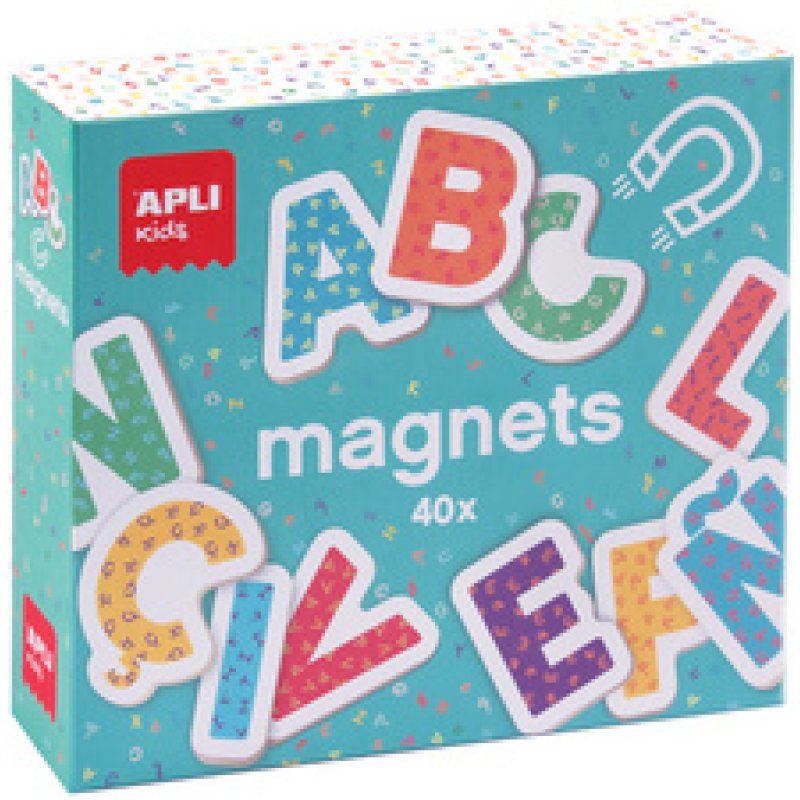APLI kids Jeu de magnets "ABC lettres", 40 magnets