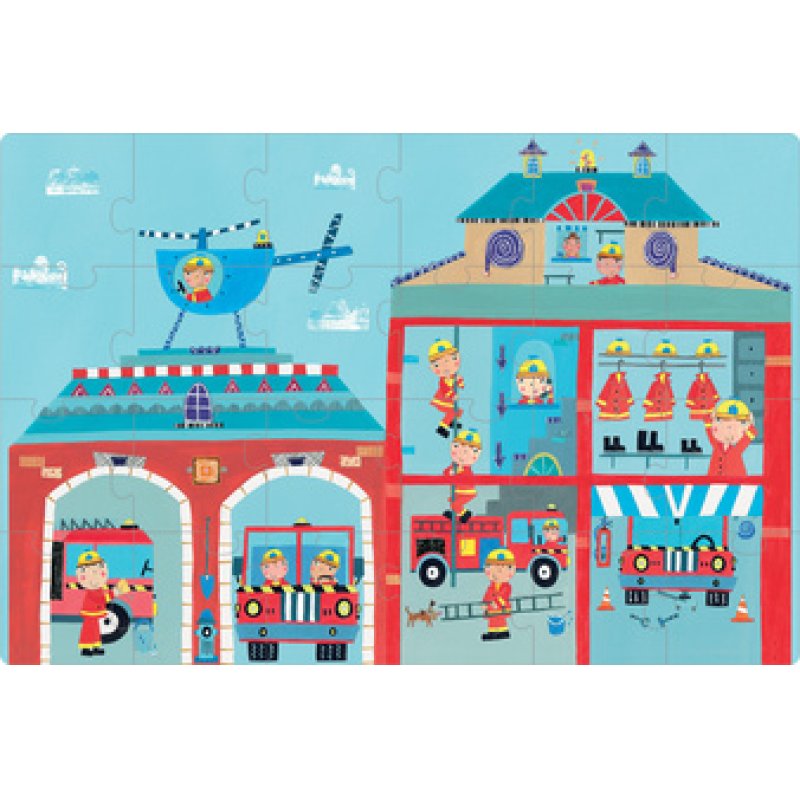 APLI kids Puzzle "Caserne de pompiers", 24 pièces