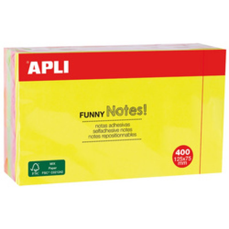 APLI Cube de notes adhésives "FUNNY Notes!", 125 x 75 mm