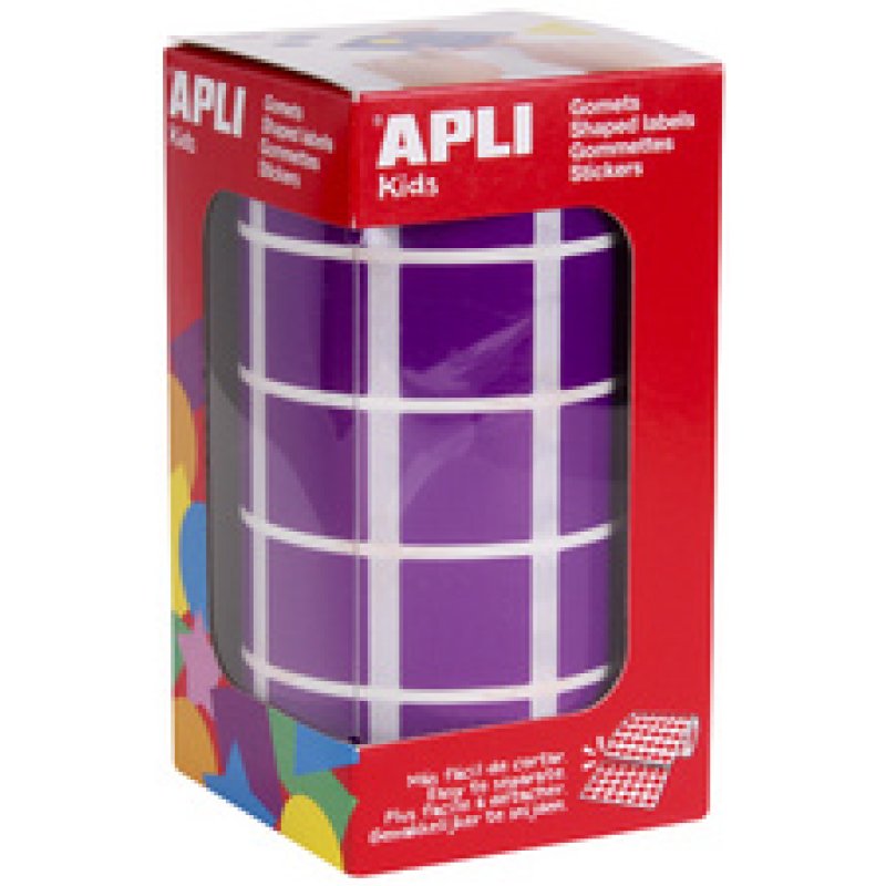 APLI Kids Gommette de couleur "carré", en rouleau, lila