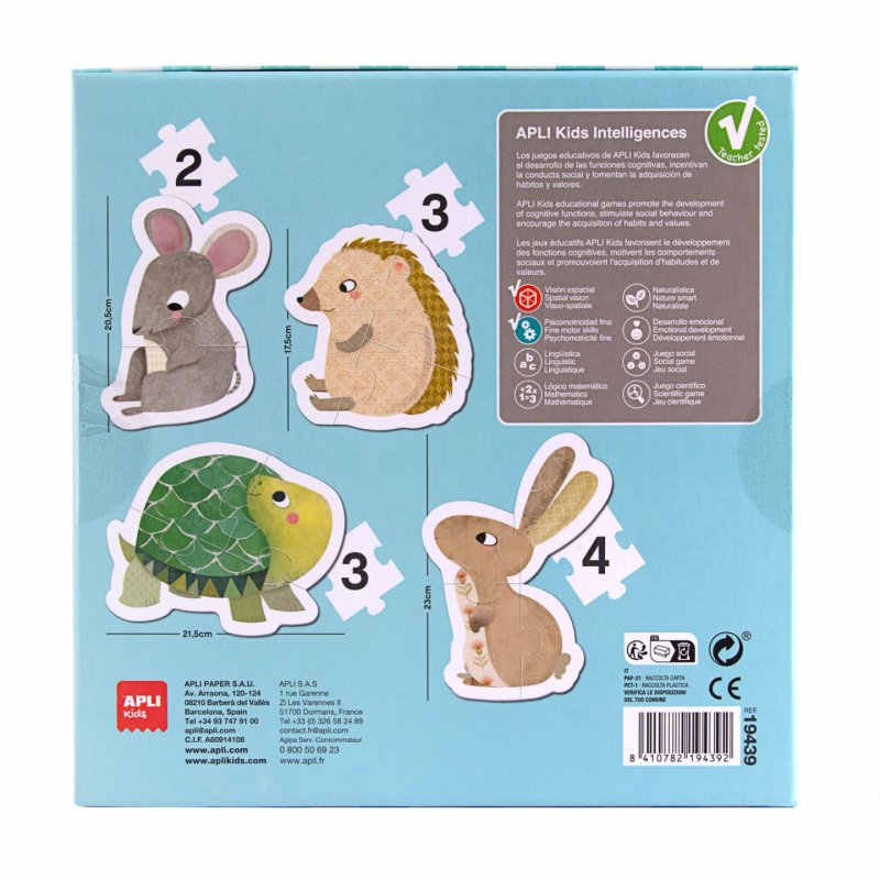 APLI kids Puzzle "My first Bébés animaux", 12 pièces