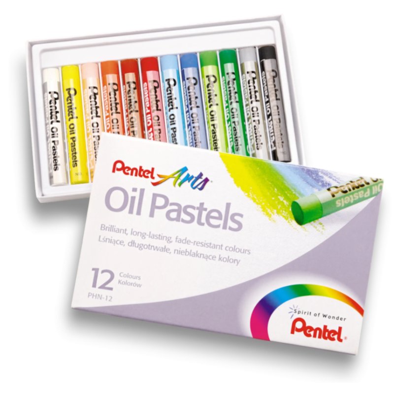 Pentel PHN-12 pastel Pastel à l’huile Multicolore 12 pièce(s)
