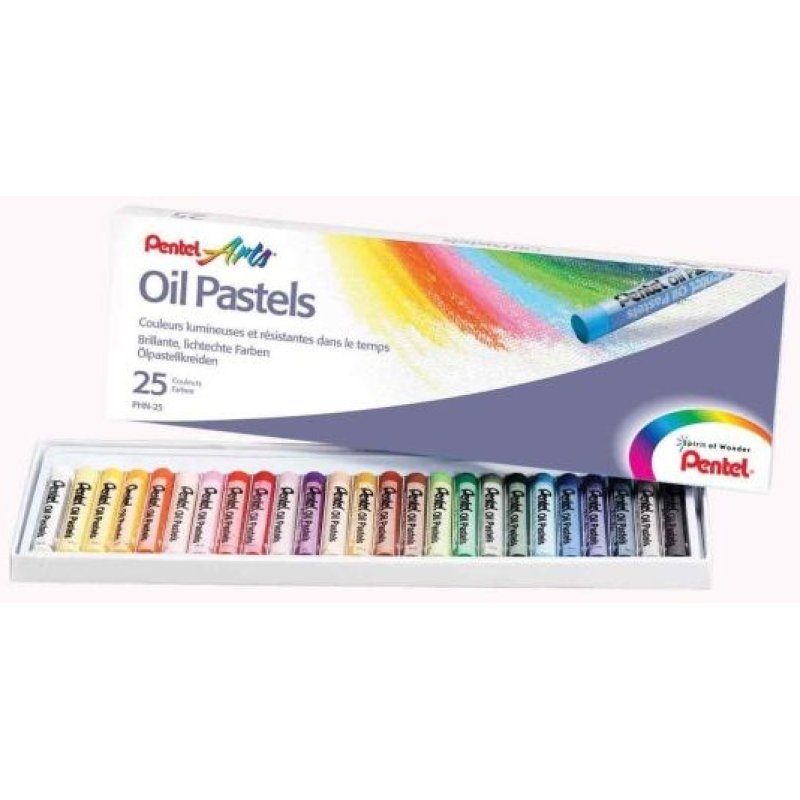 PentelArts Pastels à huile PHN4, étui en plastique de 25