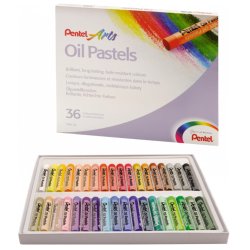 PentelArts Pastels à huile PHN4, étui en plastique de 36