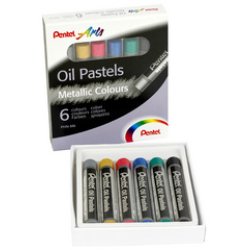PentelArts Pastel à l'huile PHN-F6, set de 6, métallisé