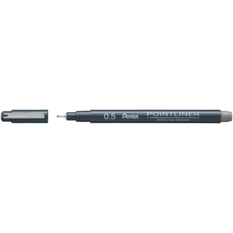 Pentel S20P-5N ballpoint pen Grey Stick ballpoint pen Fine 1 pc(s)
