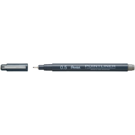 Pentel S20P-5N ballpoint pen Grey Stick ballpoint pen Fine 1 pc(s)