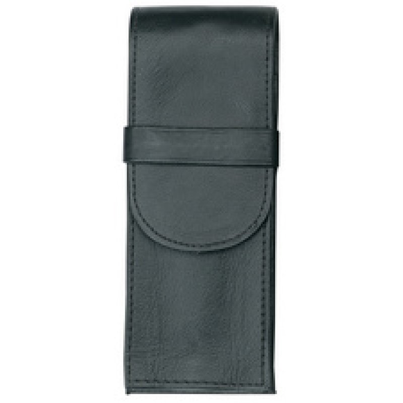 Alassio Etui pour stylo, pour 3 stylos, noir, cuir véritable