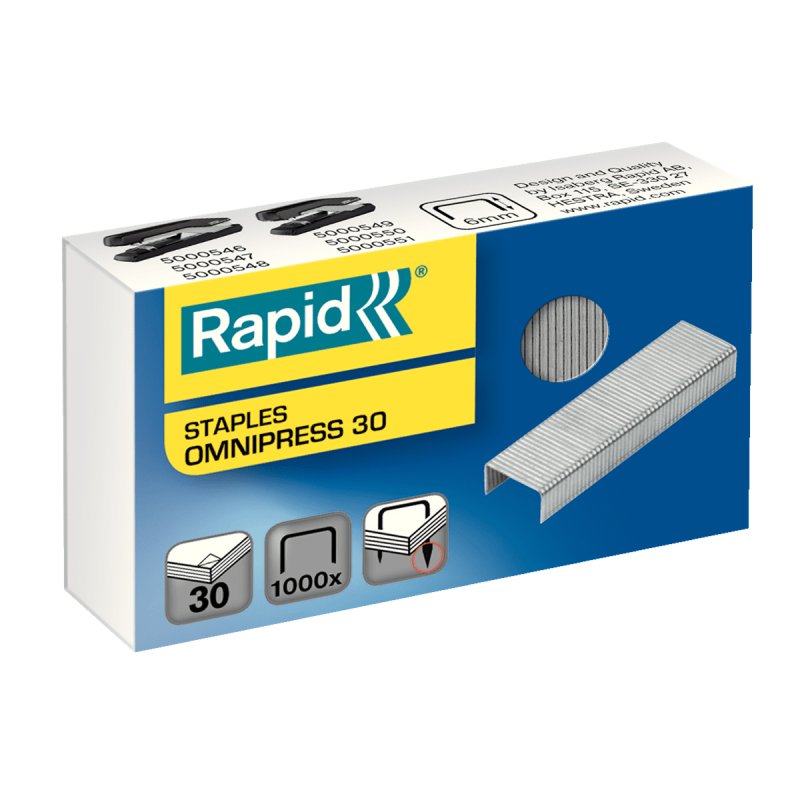 Rapid Agrafes Omnipress 30, galvanisé