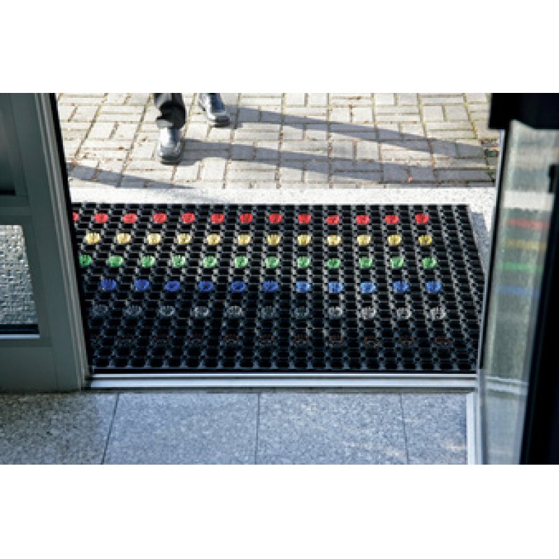 miltex Tapis caillebotis en caoutchouc Scriper, noir