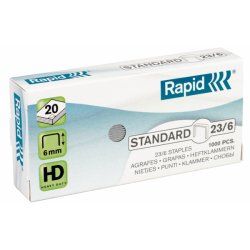 Rapid 23/6 Staples pack 1000 staples
