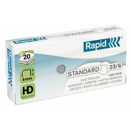 Rapid Agrafes standard 23/6, galvanisé