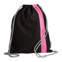 PAGNA Sac de sport à cordelette "Go", noir / rose foncé