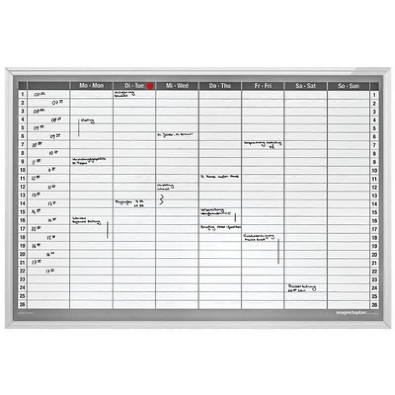 magnetoplan Wochenplaner, (B)920 x (H)625 mm