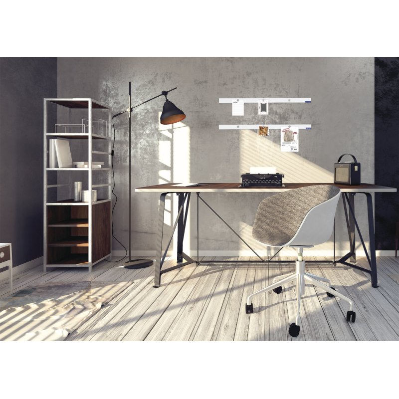 magnetoplan kit de barrettes magnétiques, 1000 x 50mm, blanc