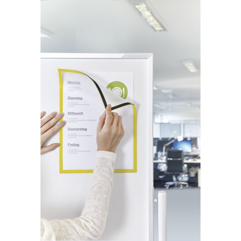 Magnetoplan 1130302 magnetic frame A4 Yellow