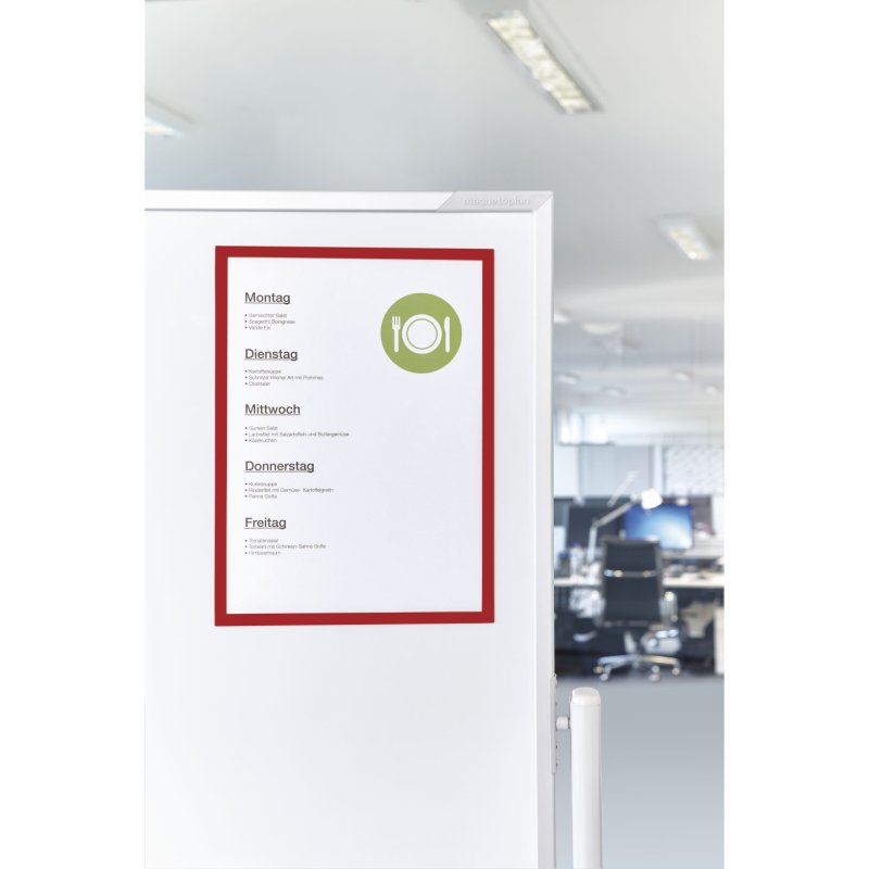 Magnetoplan 1130306 magnetic frame A4 Red