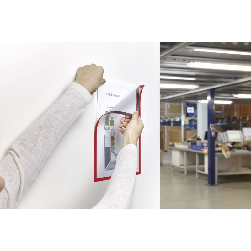 Magnetoplan 1130306 cadre magnétique A4 Rouge