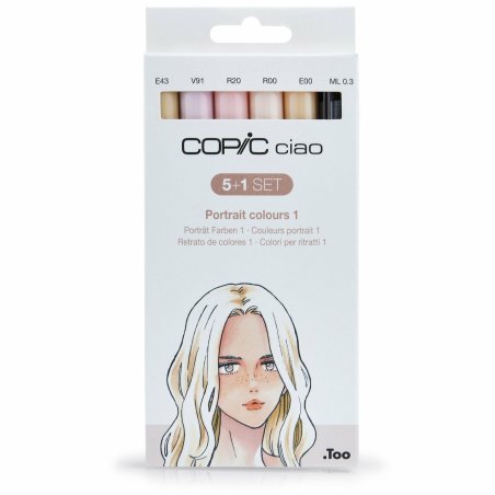 COPIC Marqueur ciao, kit de 5 1 "Portrait 1"