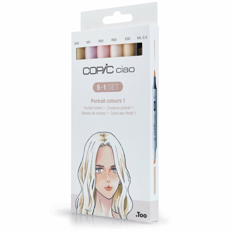 Copic Ciao "5 1" Set Portait colours 1, 6 pcs