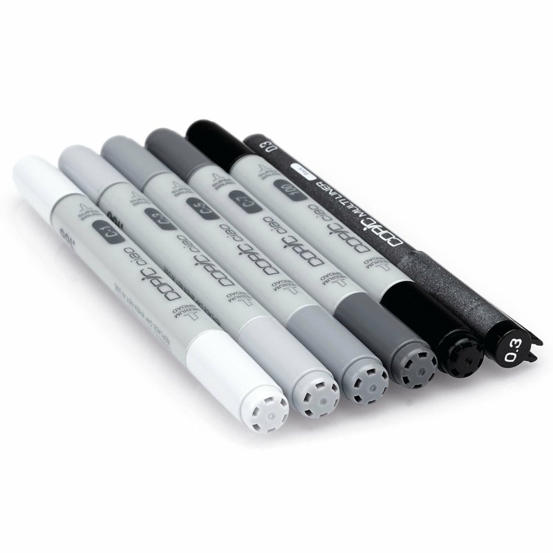 COPIC Kit de marqueurs ciao 5 1, couleurs grises