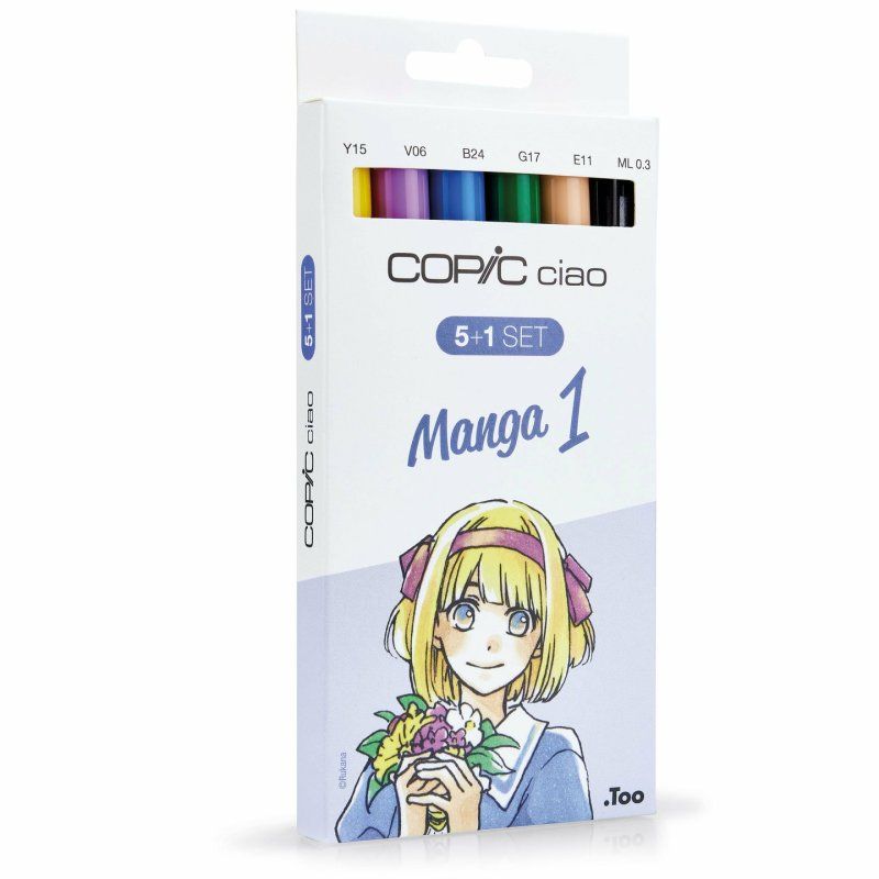 Copic Ciao 5 1 Set Manga 1 marqueur 6 pièce(s) Pointe de ciseau à bois/brosse Multicolore