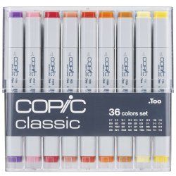 Copic Classic Basic Set marqueur 36 pièce(s) Pointe fine/biseautée Multicolore