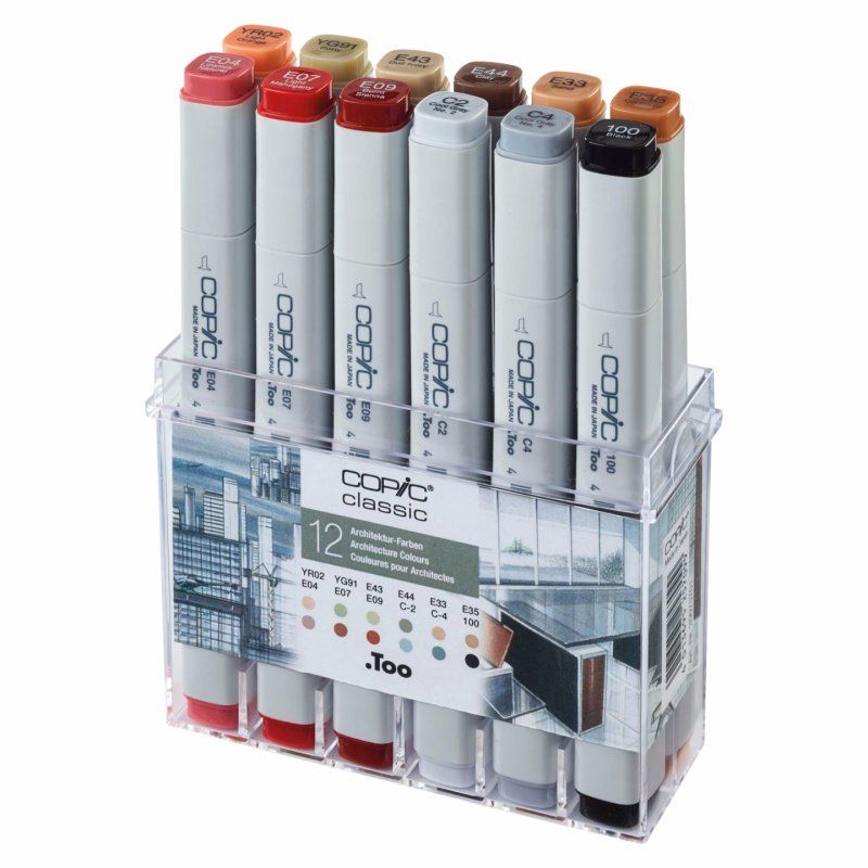 Copic Classic Architecture Colours set, 12 pcs