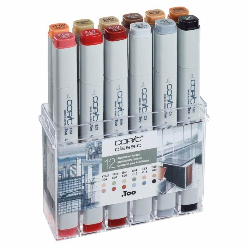 Copic Classic Architecture Colours set, 12 pcs