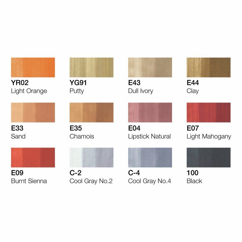 Copic Classic Architecture Colours set, 12 pcs