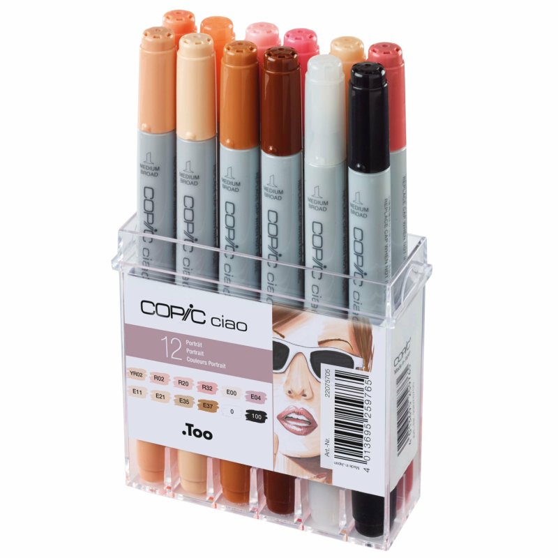 Copic Ciao Portrait Colours set, 12 pcs