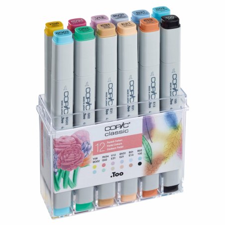 Copic Classic Pastel Colours set, 12 pcs