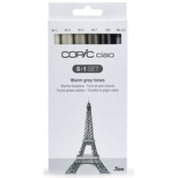COPIC Kit de marqueurs Hobbymarker ciao 5 1, teintes grises