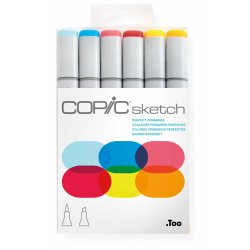 COPIC Marqueur sketch, kit de 6 "Perfect Primaries"