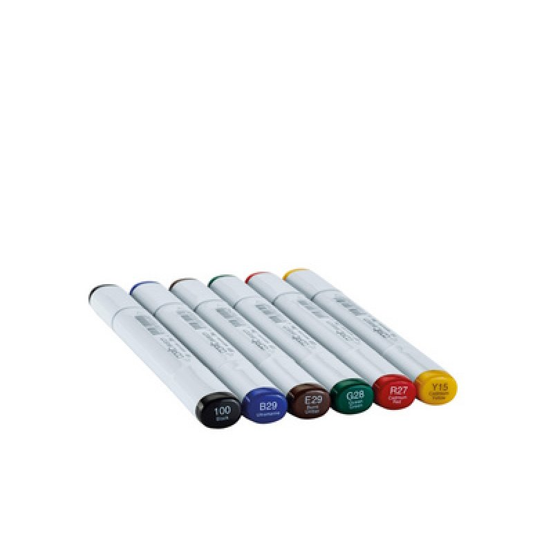 COPIC Marqueur sketch, kit de 6 "Blodt Primaries"